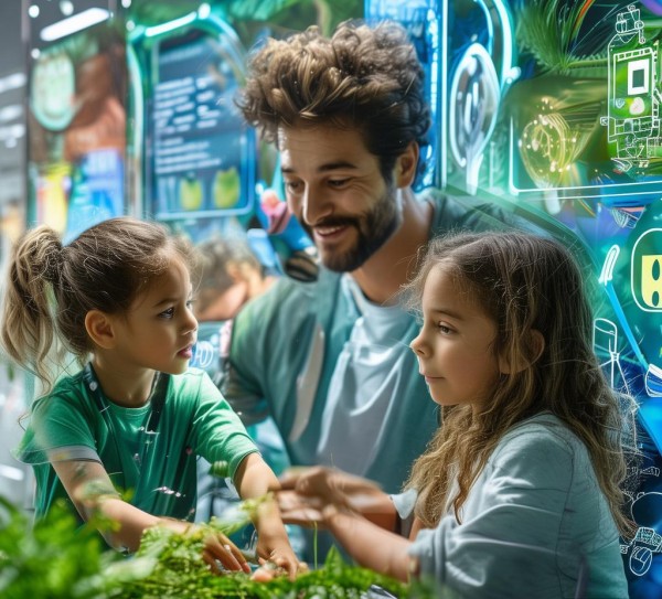 亲子环保动态图片背景墙，用科技与爱，为孩子的环保成长注入活力